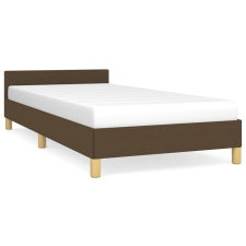 vidaXL sötétbarna szövet ágykeret fejtámlával 80 x 200 cm (347370) ágy és ágykellék