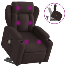 vidaXL sötétbarna szövet dönthető masszázs- és állófotel (3204499) masszázsfotel