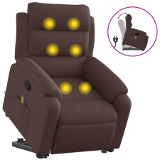 vidaXL sötétbarna szövet dönthető masszázs- és állófotel (3204997) bútor