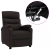 vidaXL Sötétbarna szövet elektromos dönthető fotel