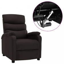 vidaXL Sötétbarna szövet elektromos dönthető fotel bútor
