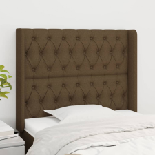vidaXL sötétbarna szövet fejtámla szárnyakkal 103x16x118/128 cm ágy és ágykellék