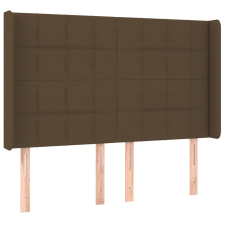 vidaXL sötétbarna szövet fejtámla szárnyakkal 147x16x118/128 cm (3119581) ágy és ágykellék