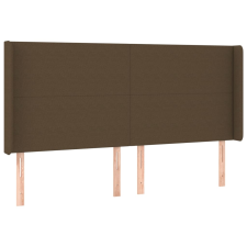 vidaXL sötétbarna szövet fejtámla szárnyakkal 163x16x118/128 cm (3119309) ágy és ágykellék