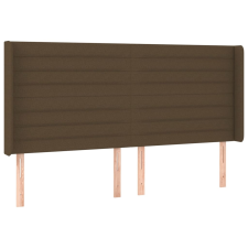 vidaXL sötétbarna szövet fejtámla szárnyakkal 163x16x118/128 cm (3119729) ágy és ágykellék