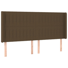 vidaXL sötétbarna szövet fejtámla szárnyakkal 183x16x118/128 cm (3119835) ágy és ágykellék