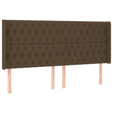 vidaXL sötétbarna szövet fejtámla szárnyakkal 183x16x118/128 cm (3119933) ágy és ágykellék