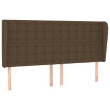 vidaXL sötétbarna szövet fejtámla szárnyakkal 183x23x118/128 cm (3118407) ágy és ágykellék