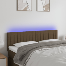 vidaXL sötétbarna szövet LED-es fejtámla 144x5x78/88 cm ágy és ágykellék