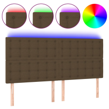 vidaXL sötétbarna szövet LED-es fejtámla 180x5x118/128 cm (3122875) ágy és ágykellék