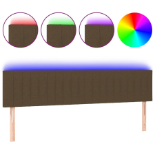 vidaXL sötétbarna szövet LED-es fejtámla 180x5x78/88 cm (3121867) ágy és ágykellék