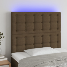 vidaXL sötétbarna szövet LED-es fejtámla 80x5x118/128 cm ágy és ágykellék