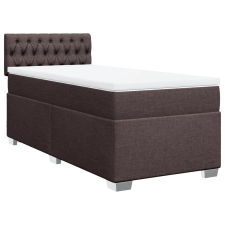 vidaXL sötétbarna szövet rugós ágy matraccal 100 x 200 cm ágy és ágykellék
