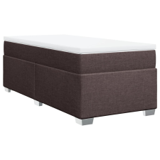 vidaXL sötétbarna szövet rugós ágy matraccal 100 x 200 cm ágy és ágykellék