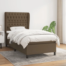 vidaXL sötétbarna szövet rugós ágy matraccal 100 x 200 cm ágy és ágykellék