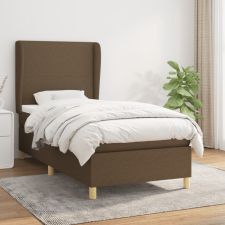 vidaXL sötétbarna szövet rugós ágy matraccal 100 x 200 cm ágy és ágykellék