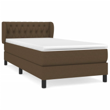 vidaXL sötétbarna szövet rugós ágy matraccal 100 x 200 cm (3126464) ágy és ágykellék