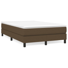 vidaXL sötétbarna szövet rugós ágy matraccal 120 x 190 cm ágy és ágykellék