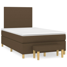 vidaXL sötétbarna szövet rugós ágy matraccal 120 x 190 cm ágy és ágykellék