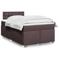 vidaXL sötétbarna szövet rugós ágy matraccal 120 x 190 cm ágy és ágykellék