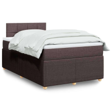 vidaXL sötétbarna szövet rugós ágy matraccal 120 x 190 cm ágy és ágykellék