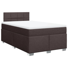 vidaXL sötétbarna szövet rugós ágy matraccal 120 x 190 cm (3285830) ágy és ágykellék