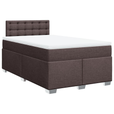 vidaXL sötétbarna szövet rugós ágy matraccal 120 x 190 cm (3285844) ágy és ágykellék