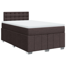 vidaXL sötétbarna szövet rugós ágy matraccal 120 x 190 cm (3287024) ágy és ágykellék
