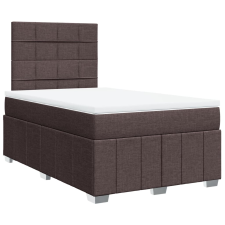 vidaXL sötétbarna szövet rugós ágy matraccal 120 x 190 cm (3291610) ágy és ágykellék