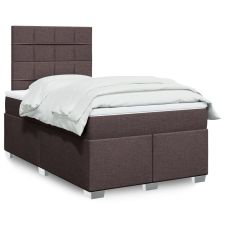vidaXL sötétbarna szövet rugós ágy matraccal 120 x 200 cm ágy és ágykellék