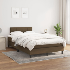 vidaXL sötétbarna szövet rugós ágy matraccal 120 x 200 cm ágy és ágykellék