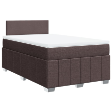 vidaXL sötétbarna szövet rugós ágy matraccal 120 x 200 cm (3287031) ágy és ágykellék