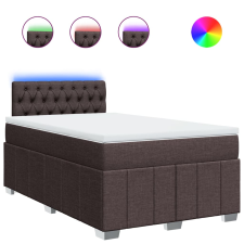 vidaXL sötétbarna szövet rugós ágy matraccal 120 x 200 cm (3289345) ágy és ágykellék