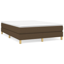 vidaXL sötétbarna szövet rugós ágy matraccal 140 x 190 cm (3144170) ágy és ágykellék