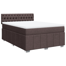 vidaXL sötétbarna szövet rugós ágy matraccal 140 x 190 cm (3287073) ágy és ágykellék