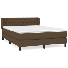 vidaXL sötétbarna szövet rugós ágy matraccal 140 x 200 cm (3126488) ágy és ágykellék