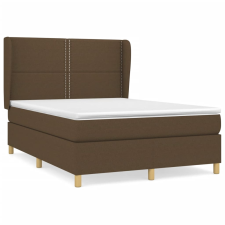 vidaXL sötétbarna szövet rugós ágy matraccal 140 x 200 cm (3128448) ágy és ágykellék