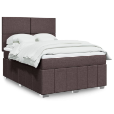 vidaXL sötétbarna szövet rugós ágy matraccal 160 x 200 cm ágy és ágykellék