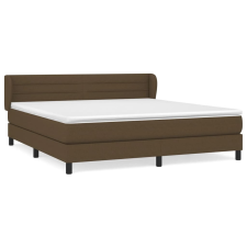 vidaXL sötétbarna szövet rugós ágy matraccal 160 x 200 cm (3126336) ágy és ágykellék