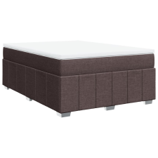 vidaXL sötétbarna szövet rugós ágy matraccal 160 x 200 cm (3285487) ágy és ágykellék
