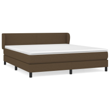 vidaXL sötétbarna szövet rugós ágy matraccal 180 x 200 cm (3126104) ágy és ágykellék