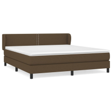 vidaXL sötétbarna szövet rugós ágy matraccal 180 x 200 cm (3126184) ágy és ágykellék