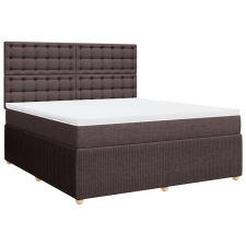 vidaXL sötétbarna szövet rugós ágy matraccal 180 x 200 cm (3292152) ágy és ágykellék