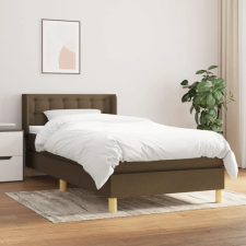 vidaXL sötétbarna szövet rugós ágy matraccal 80 x 200 cm ágy és ágykellék