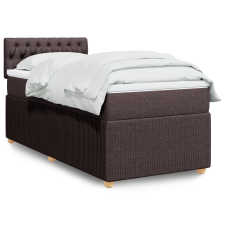 vidaXL sötétbarna szövet rugós ágy matraccal 80 x 200 cm ágy és ágykellék