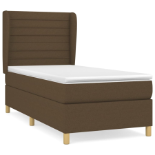 vidaXL sötétbarna szövet rugós ágy matraccal 80 x 200 cm (3128560) ágy és ágykellék