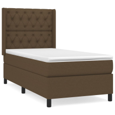 vidaXL sötétbarna szövet rugós ágy matraccal 80 x 200 cm (3131628) ágy és ágykellék