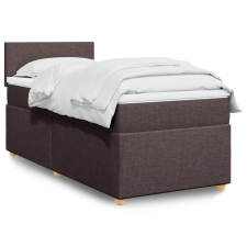 vidaXL sötétbarna szövet rugós ágy matraccal 90 x 190 cm ágy és ágykellék