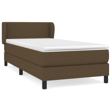 vidaXL sötétbarna szövet rugós ágy matraccal 90 x 190 cm (3126128) ágy és ágykellék