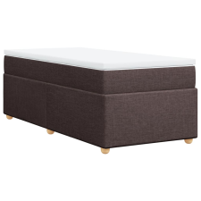 vidaXL sötétbarna szövet rugós ágy matraccal 90 x 190 cm (3285341) ágy és ágykellék